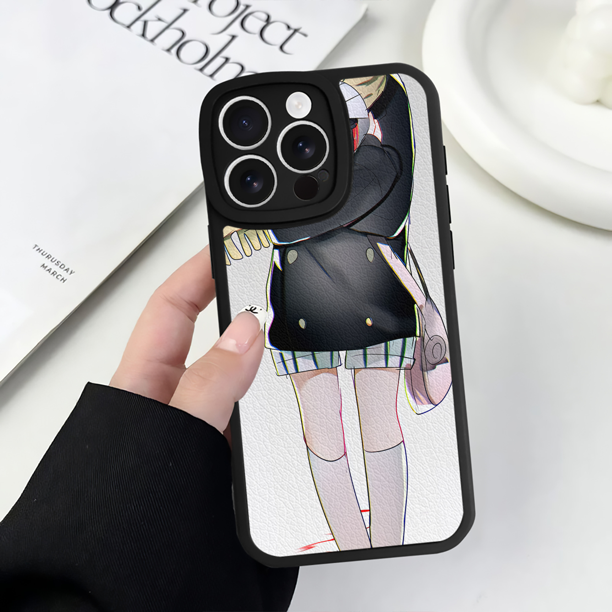 （画像用） 文豪ストレイドッグス Bungo Stray Dogs 【iPhone 16シリーズ対応】シリコンスマホケース（レザー調） 材質：シリコン